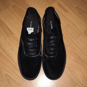 velvet lace up sneakers